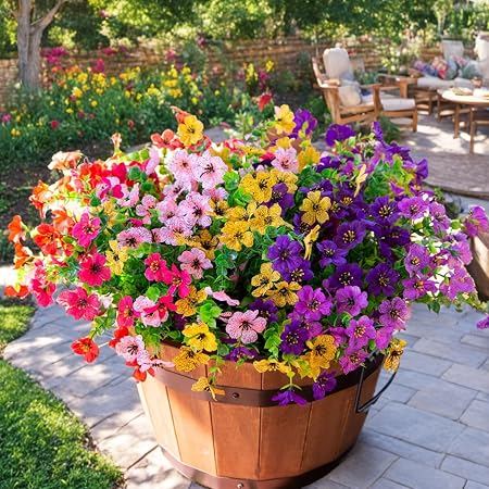 Zoncute artificial daisy bundles in a mixed color arrangement
